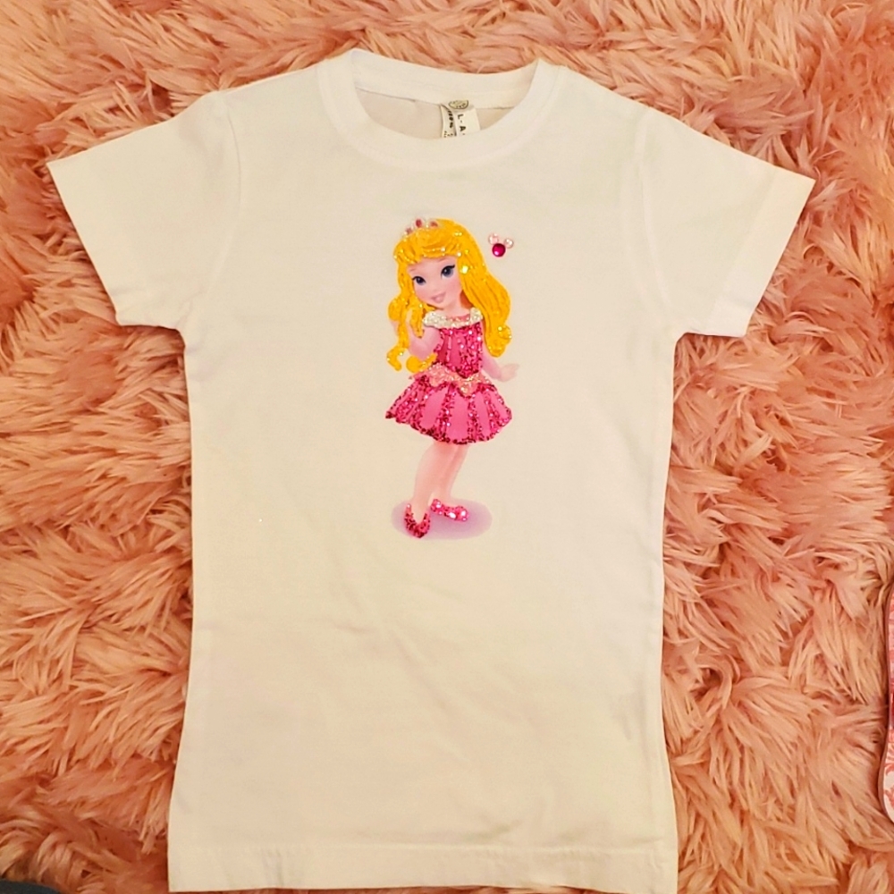 PRINCESS AURORA NEW HANDMADE TEE SIZE S